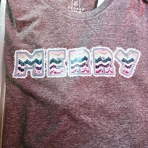 Gray Christmas Tshirt Size XL